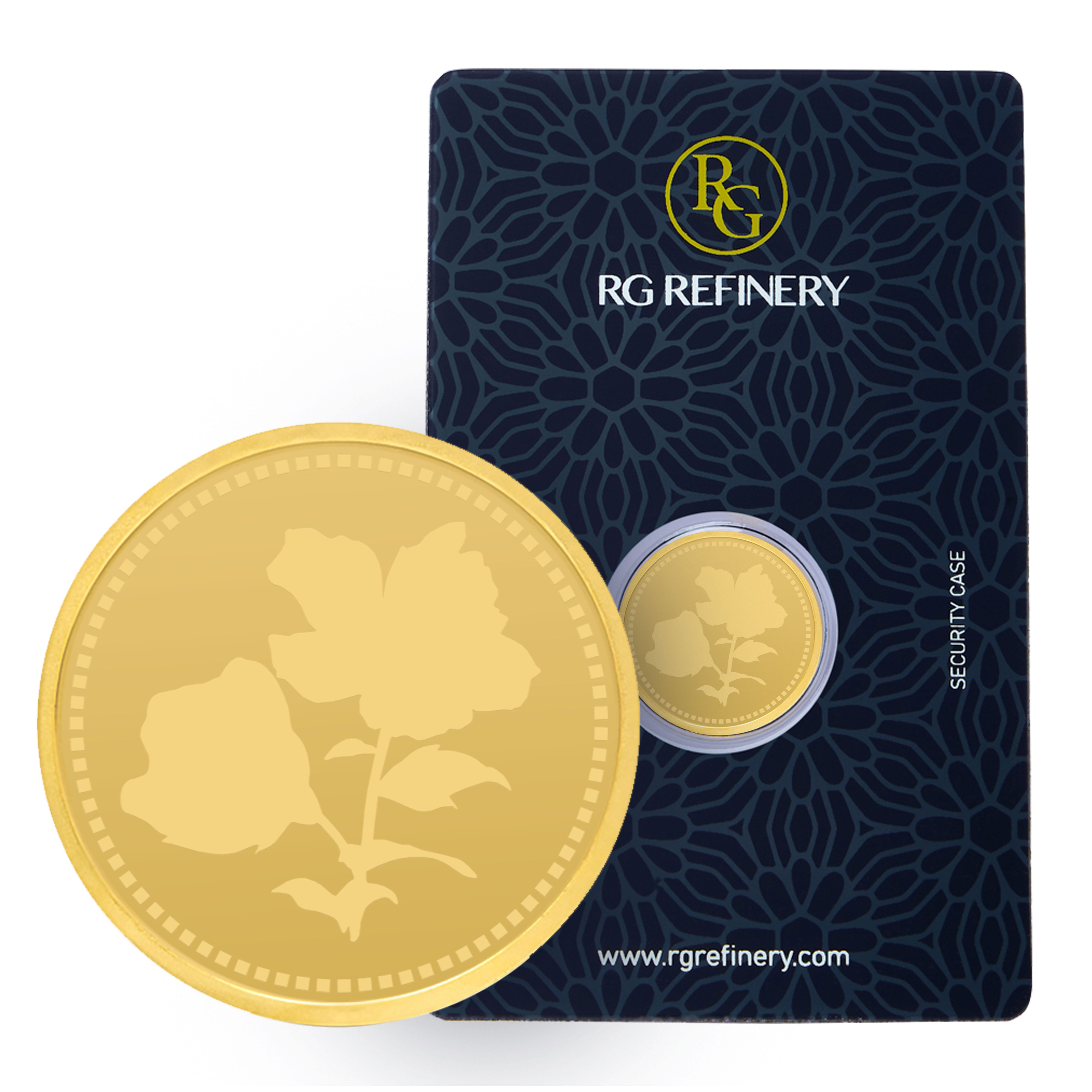 2 Gram Gold Coin - 24 Karat 999.9 Purity Minted Coin with Rose Design ...