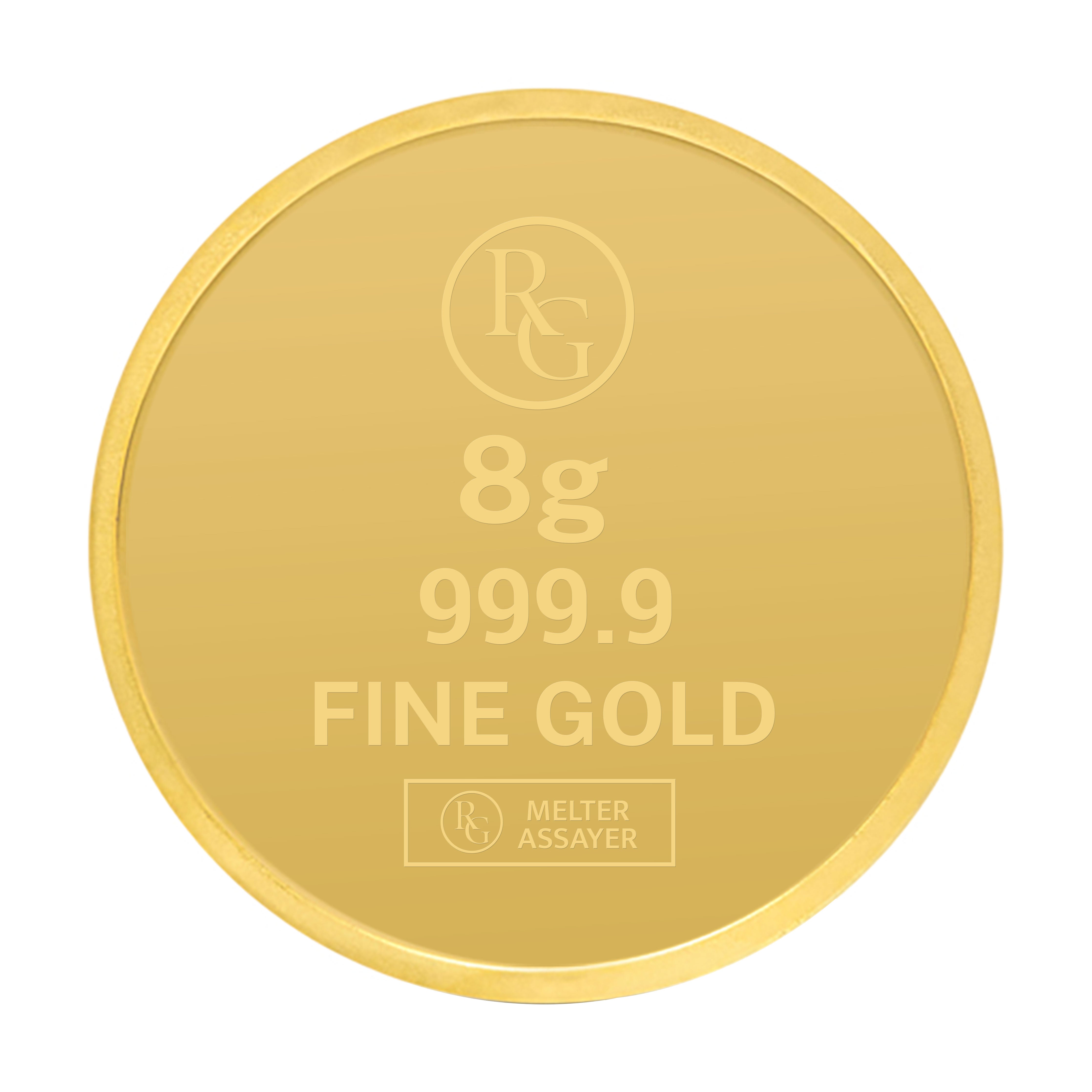 8 In Gold 8 Gram Gold Coin - 24 Karat 999.9 Purity Minted Coin with Burj Khalifa ...